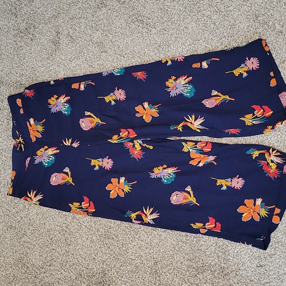 Madewell Pull-On Crop Pants in Hawaiian Hideaway (XS)
